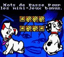 une photo d'Ã©cran de Les 102 Dalmatiens a la Rescousse sur Nintendo Game Boy Color